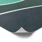 Turquoise Wereld Landschap Poster (Hoek)
