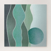 Turquoise wereldlandschap legpuzzel (Horizontaal)