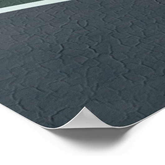 Turquoise wereldlandschap poster (Hoek)