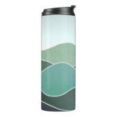 Turquoise wereldlandschap thermosbeker (Gedraaid links)