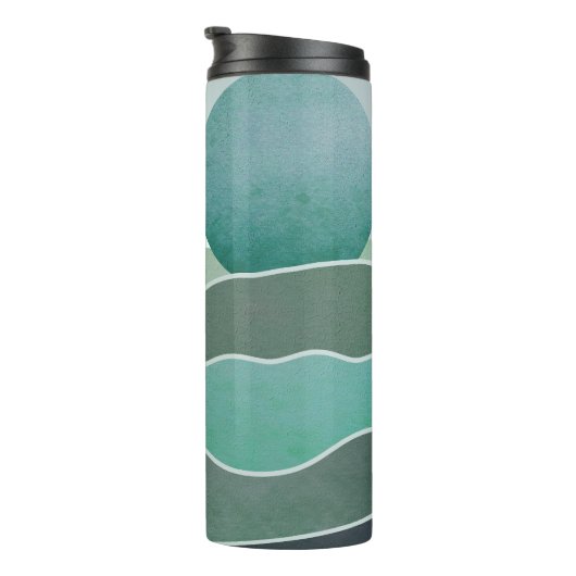 Turquoise wereldlandschap thermosbeker (Geroteerd rechts)