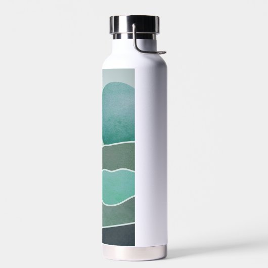 Turquoise wereldlandschap waterfles (Links)