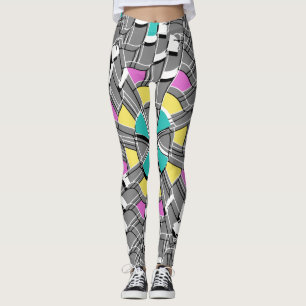Turquoise werveling - leggings