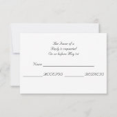 Turquoise Westerne Motif Wedding RSVP (Achterkant)