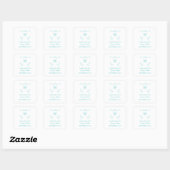 Turquoise Whimsical Flourish Save Date Stickers (Feuille)