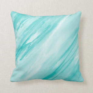 Turquoise White Abstract Kussen