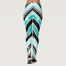 Turquoise, White en black Chevron