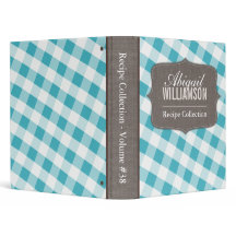 Turquoise & White Gingham Southern Recipe Multomap