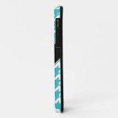 Turquoise & White Houndstooth aangepaste iPhone 5- Case-Mate iPhone Case (Achterkant/links)