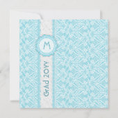Turquoise & White Lace-Elegant Afstudeerder Invit Kaart (Achterkant)
