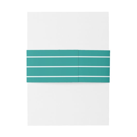 Turquoise White Stripe Pattern Wedding Uitnodigingen Wikkel (Achterkant Voorbeeld)