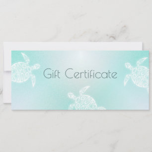 Turquoise White Turtle Cadeaucertificaat