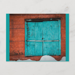 Turquoise Window in New Mexico winter. Briefkaart