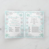 Turquoise Winter Wonderland Quinceanera Programma (Binnen)