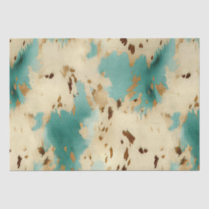 Turquoise witgouden Koeienhuid Tissuepapier