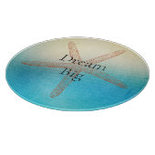 Turquoise Witte Aqua Blauwe Zeester Strand Snijplank (Hoek)