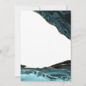 Turquoise Witte Gouden Agate 70ste Verjaardag Kaart (Achterkant)