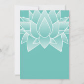 Turquoise Witte Lotus Eerste Rijstfoto Kaart (Achterkant)