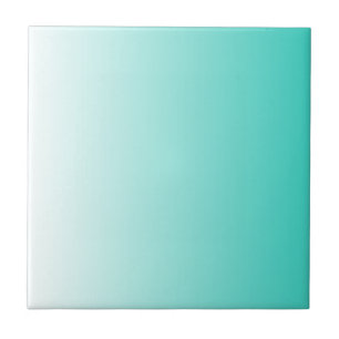 Turquoise Witte Ombre Tegeltje
