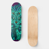 Turquoise Wolf Tulu Skateboard (Voorkant)