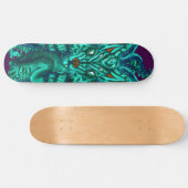 Turquoise Wolf Tulu Skateboard (Horizontaal)