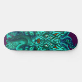Turquoise Wolf Tulu Skateboard (Horizontaal)