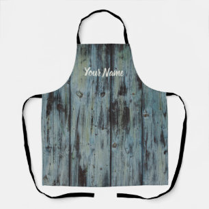Turquoise Wood Design Shabby Chic gift Schort
