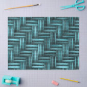 Turquoise Woven Wood Background Decoupage Tissuepapier (Craft)