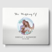 Turquoise Wreath Custom Photo Gastenboek (Voorkant)