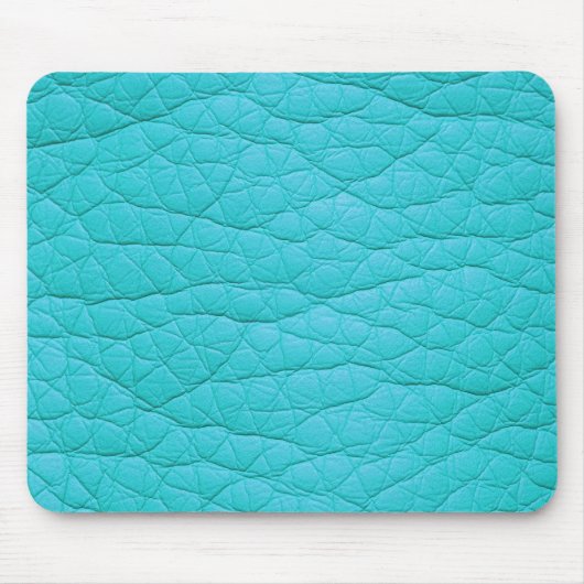 Turquoise Wrinkeld Faux Soft Leather Mousepad Muismat (Voorkant)