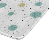 Turquoise Yellow Franciscan Starburst midden eeuw Snijplank (Hoek)