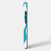 Turquoise Zebra Print Case-Mate iPhone Case (Achterkant / Links)