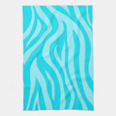 Turquoise Zebra Print Theedoek (Verticaal)