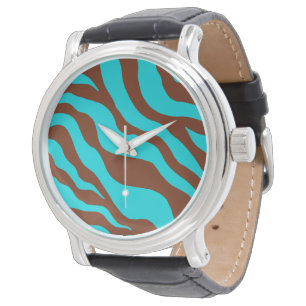 Turquoise Zebra Watch Horloge