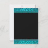 Turquoise Zèbre Batte Mitzvah RSVP (Dos)
