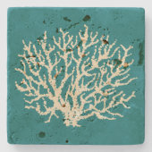 Turquoise Zee Coral Onderzetter (Voorkant)