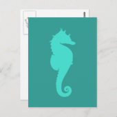 Turquoise Zee Horse Briefkaart (Voorkant / Achterkant)