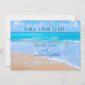 Turquoise Zee Save Our Date Wedding Aankondiging (Voorkant)
