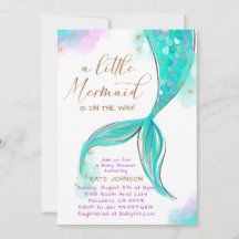 Turquoise zeemeermin onder het Zee Ocean Baby show