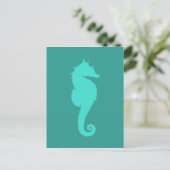 Turquoise Zeepaard Briefkaart (Staand voorkant)