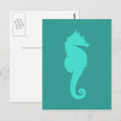 Turquoise Zeepaard Briefkaart (Voorkant / Achterkant)