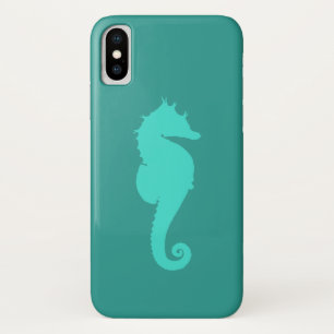 Turquoise Zeepaard iPhone X Hoesje