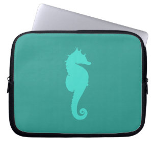 Turquoise Zeepaard Laptop Sleeve