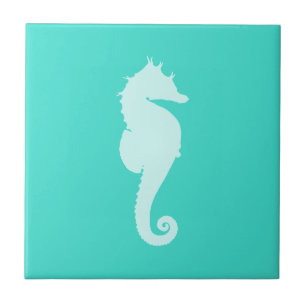 Turquoise Zeepaard Tegeltje