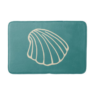 Turquoise Zeeschelp Zee Badmat Badmat