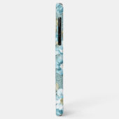 Turquoise Zeevrucht Blauwgroen Blauw Bloemen Water Case-Mate iPhone Case (Achterkant/links)