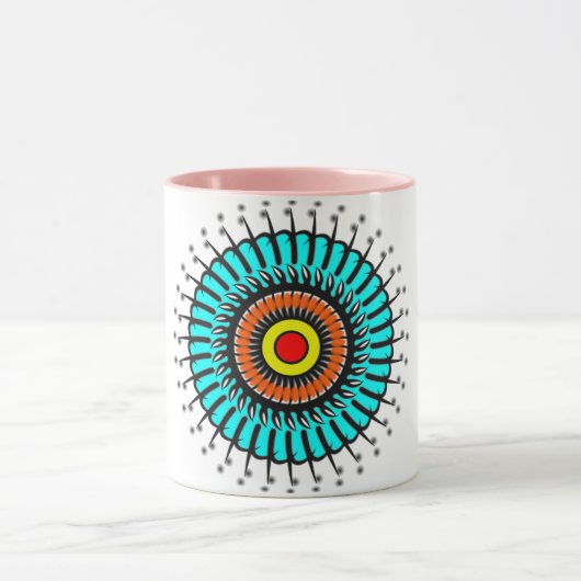 Turquoise Zen Mandala Mok (Midden)