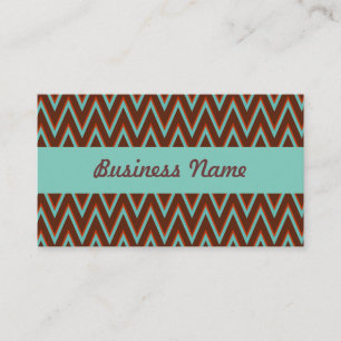 Turquoise Zig Zag Visitekaartje