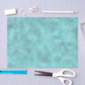 Turquoise Zigzag Pattern Tissuepapier (Craft)