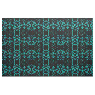 turquoise zwart textiel, kleurrijk huis textiel stof